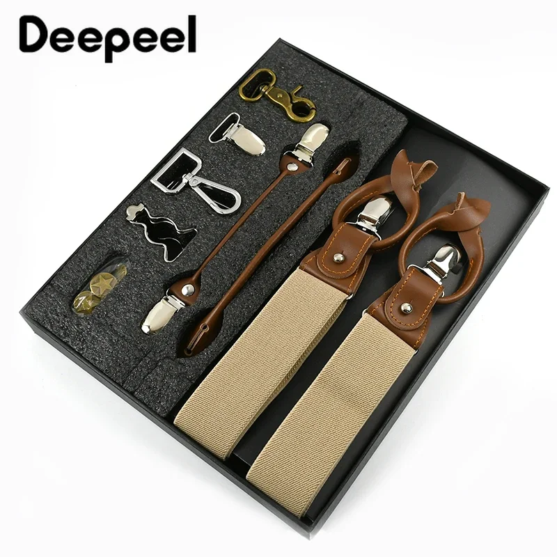Suspenders Clip Men - Deepeel 1 Bộ 3.5X125cm Kinh Doanh