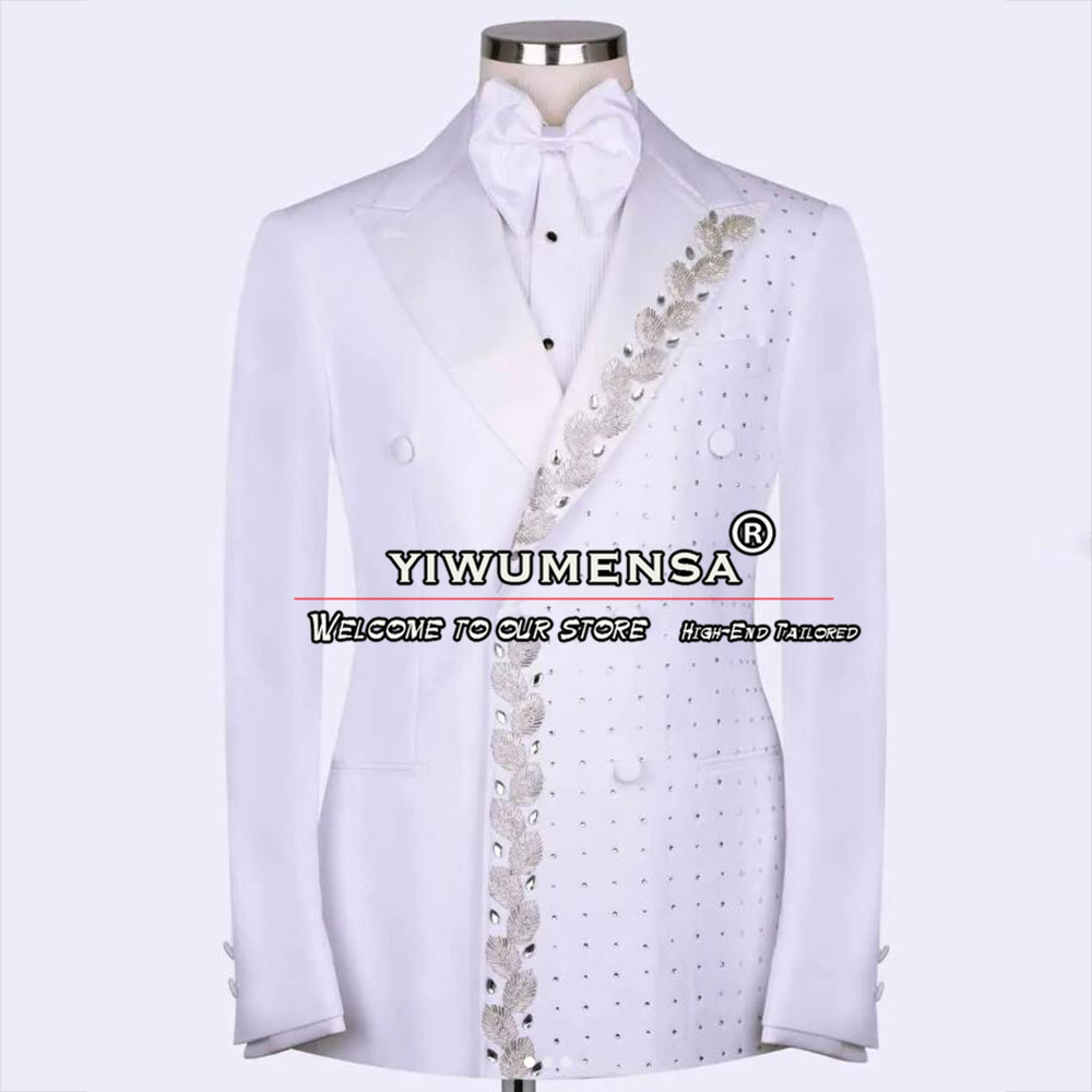 Slim Fit Blazer Men - Bespoke White Suits Men Slim Fit
