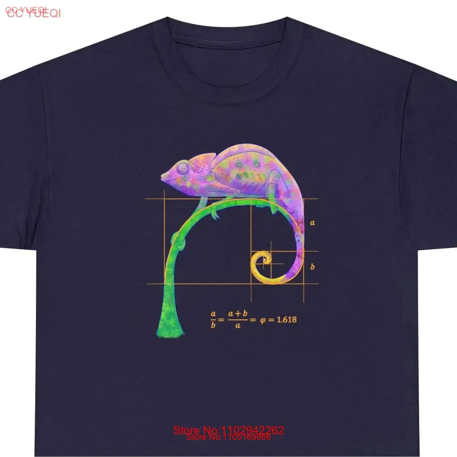 Men'S Fashion Uk - Fibonacci Chameleon T shirt UK distributor