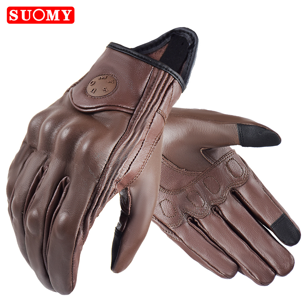 Men'S Fashion Gloves - Suomy Vinatge Goatskin Motorcycle Gloves Summer
