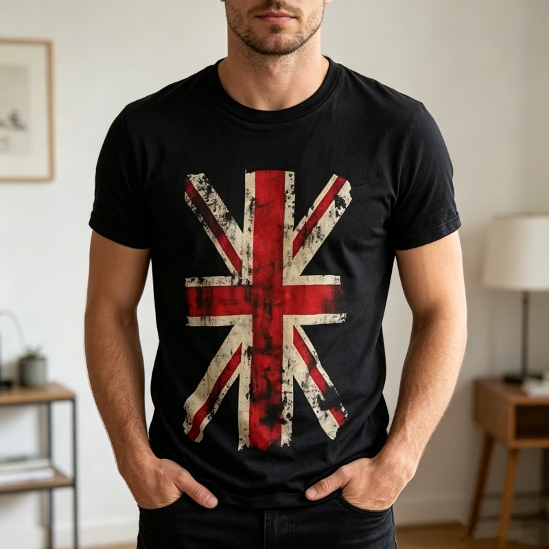 Union Jack Graphic Tshirt Vint - đánh giá và giá Men'S Fashion Uk