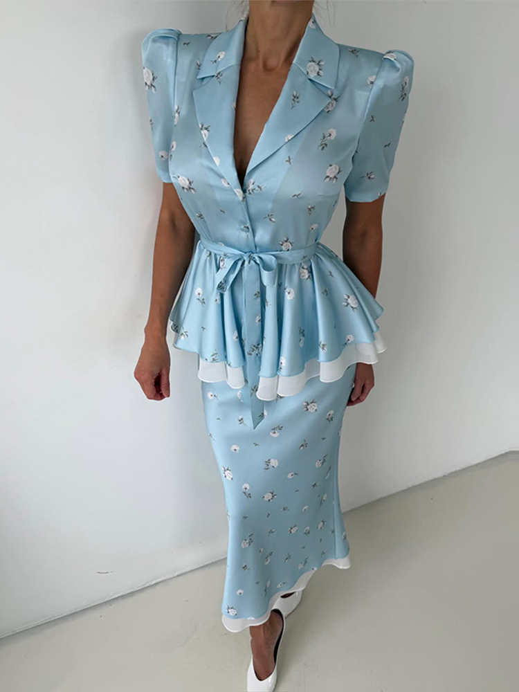Floral Blazer Coat Skirt Sets  - đánh giá và giá Slim Fit Blazer Men