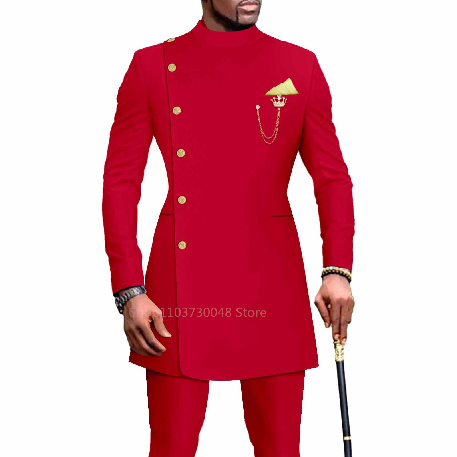 African Design Slim Fit 2 Piec - đánh giá và giá Slim Fit Blazer Men