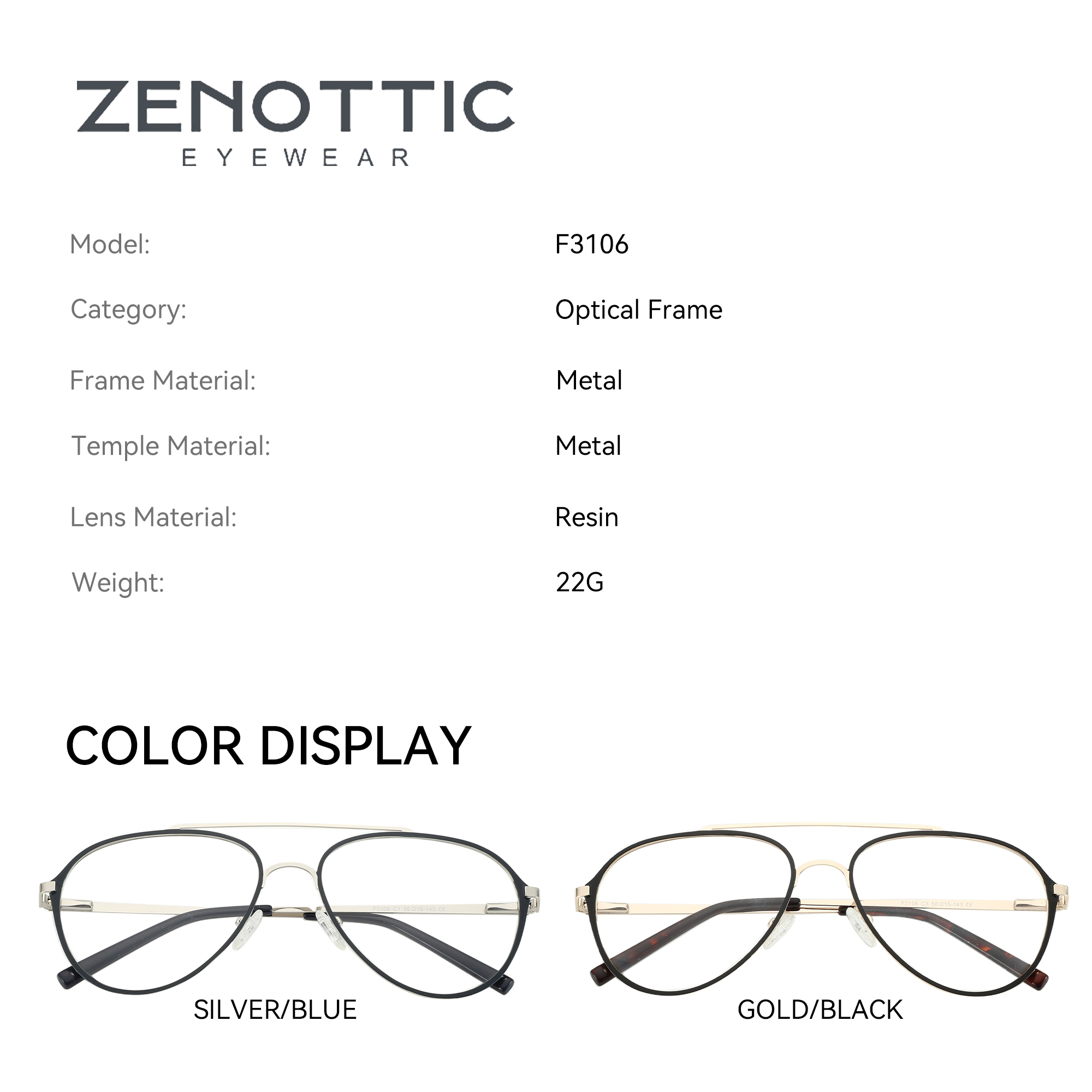 ZENOTTIC New Fashion Pilot Opt - đánh giá và giá Men'S Fashion Non Prescription Glasses