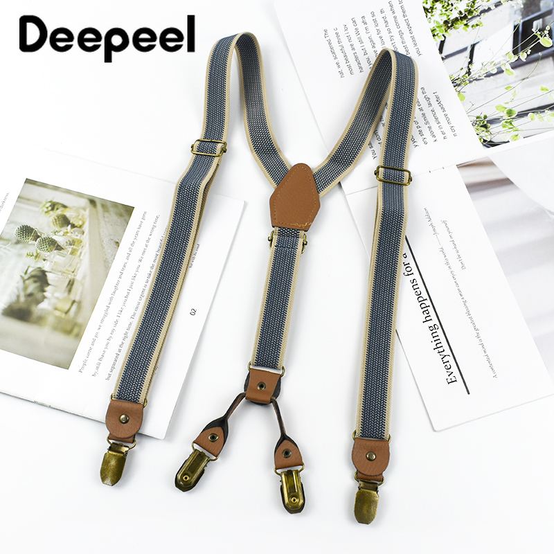 1Pc Deepeel 2/2.5*120cm Retro  - đánh giá và giá Suspenders Clip Men