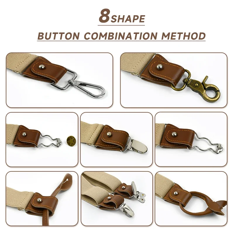 Deepeel 1 Bộ 3.5X125cm Kinh Do - đánh giá và giá Suspenders Clip Men
