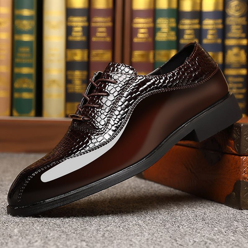 Men's Glossy Patent Leather Br - đánh giá và giá Mens Fashion Dress Shoes