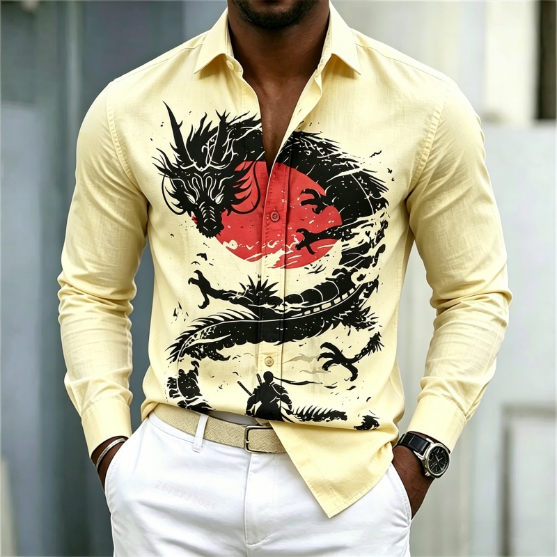 2026 New Men's Shirt White Bla - đánh giá và giá Mens Fashion Casual