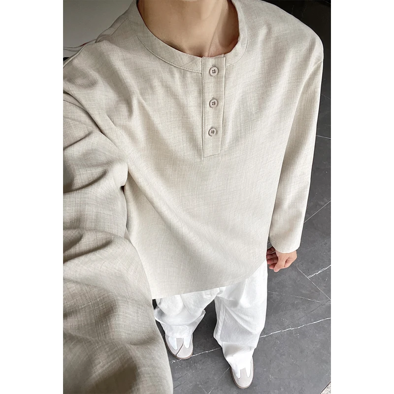 Mens Casual Faux Linen Henley  - đánh giá và giá Mens Fashion Casual