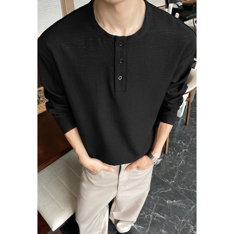 Mens Casual Faux Linen Henley  - đánh giá và giá Mens Fashion Casual