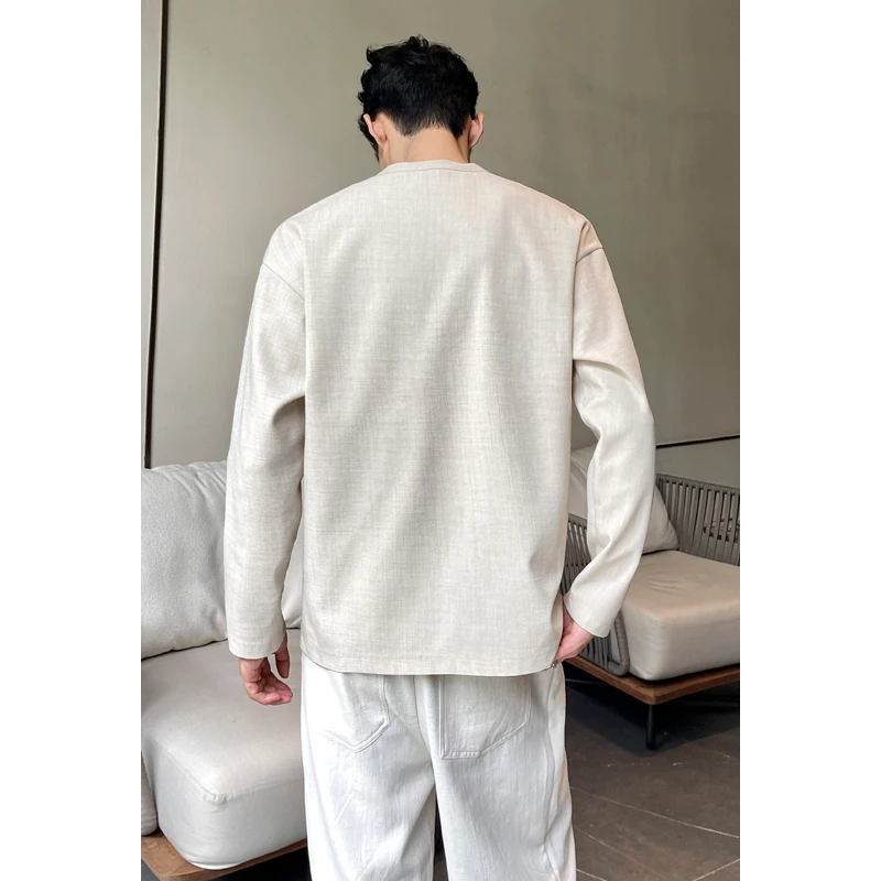 Mens Casual Faux Linen Henley  - đánh giá và giá Mens Fashion Casual