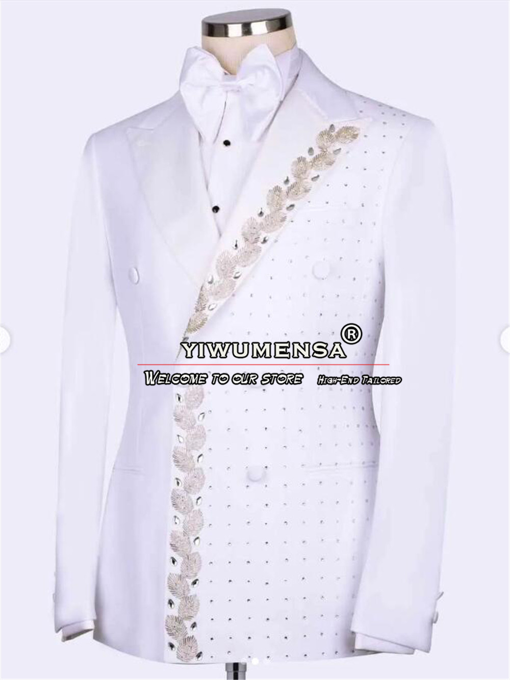 Bespoke White Suits Men Slim F - đánh giá và giá Slim Fit Blazer Men
