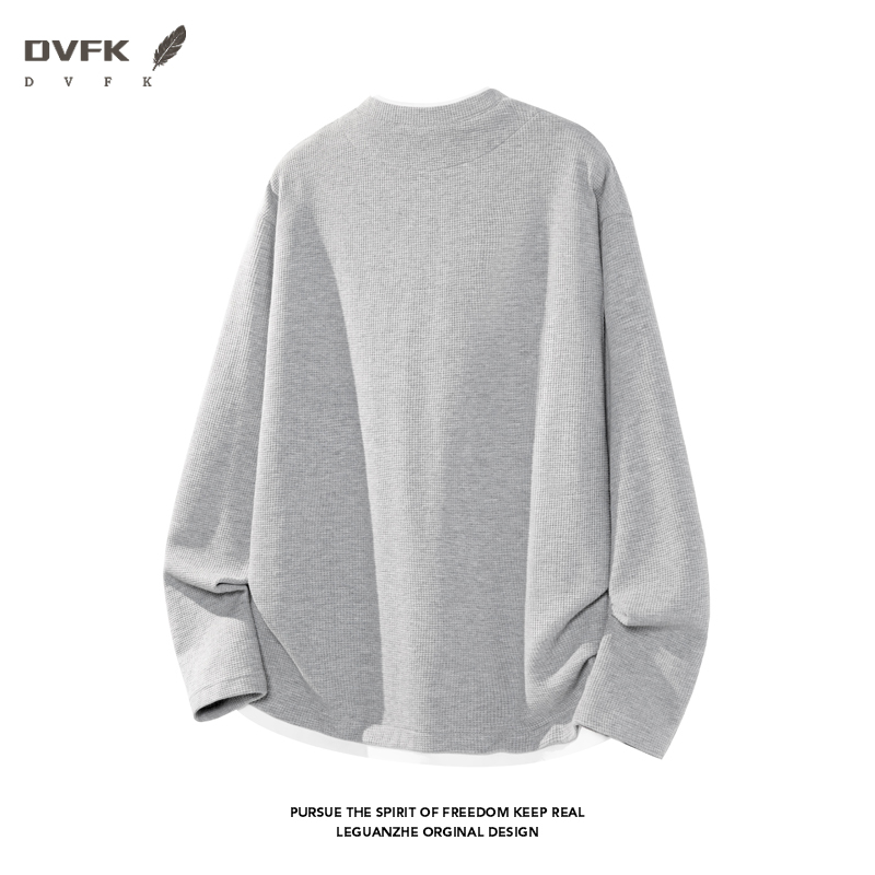 Men Fake Two Piece Long Sleeve - đánh giá và giá Mens Fashion Casual