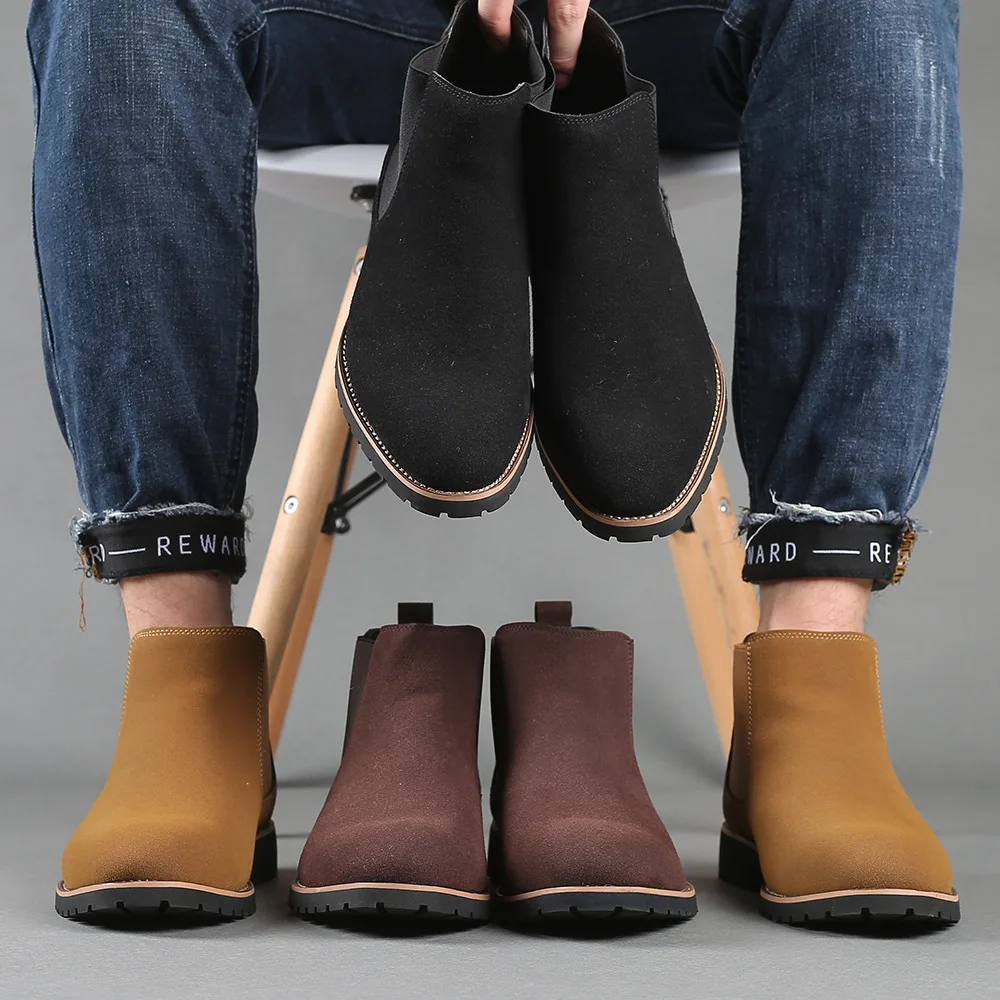 Men Ankle Boots British Style  - đánh giá và giá Mens Fashion Winter 2025