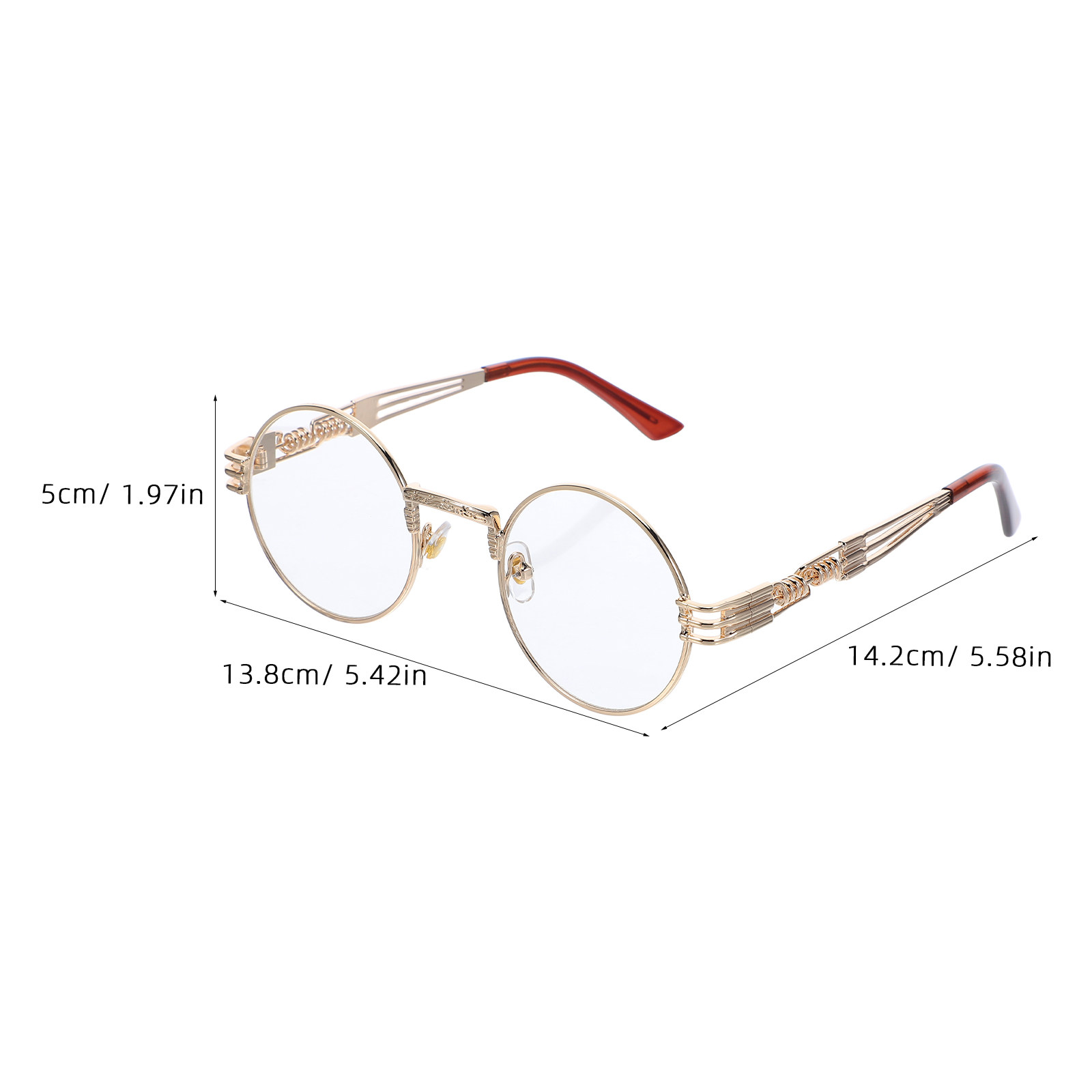 Vintage Round Metal Steampunk  - đánh giá và giá Men'S Fashion Non Prescription Glasses