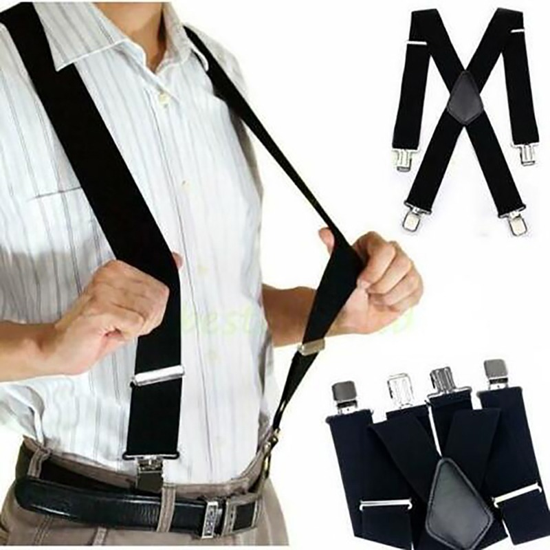 4 Clips 2.5/3.5CM Wide Men Sus - đánh giá và giá Suspenders Clip Men