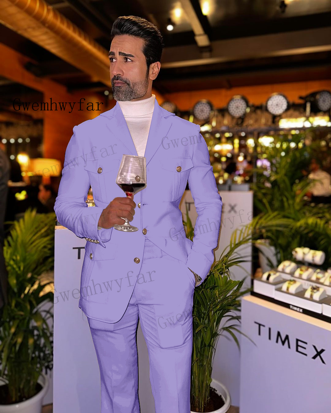 Gwenhwyfar Mint Green Affrica  - đánh giá và giá Slim Fit Blazer Men
